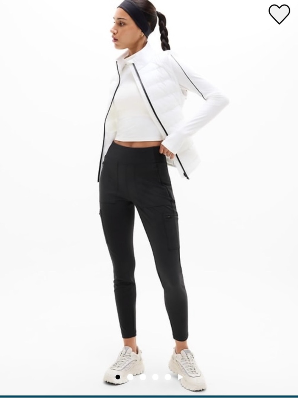 Athleta Headlands Hybrid High Rise Cargo Legging - black